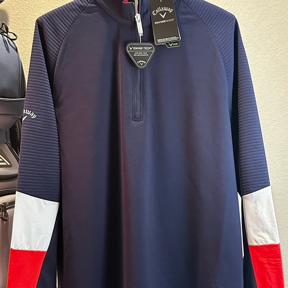 Callaway Performance Jacket Blue Red Color-Block Design - Picture 15 of 15